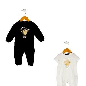 Versace baby outfit. 2 bibs, 2 rompers. Original box.
